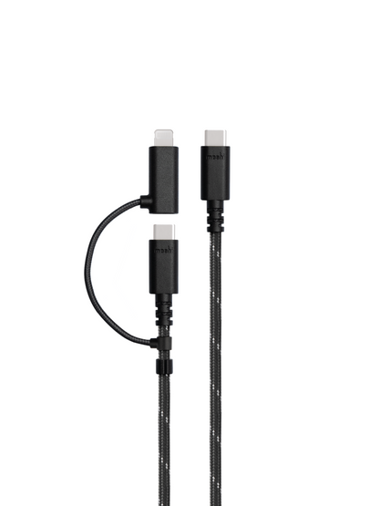 2-in-1 USB-C to USB-C & Lightning Charging/Sync Cable (1M)