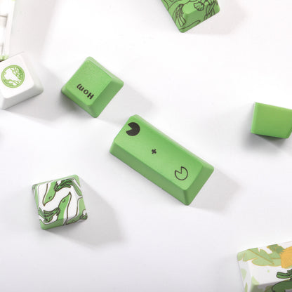 (Only Keycaps) Redragon X LTC PBT 108 Keycaps Set - Green Reindeer