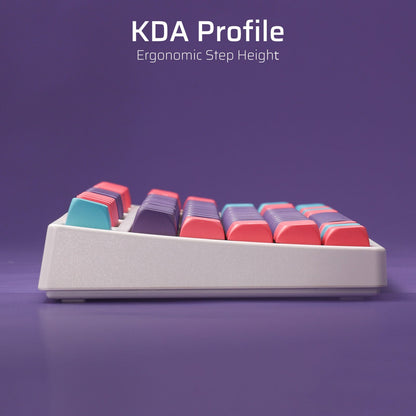 (Only Keycaps) Redragon x LTC PBT Double Shot 112-Key Sublimation Keycaps Set, KDA Profile for ANSI Layout 61/68/84/87/98/104 Keys Mechanical Keyboard, Neon Purple