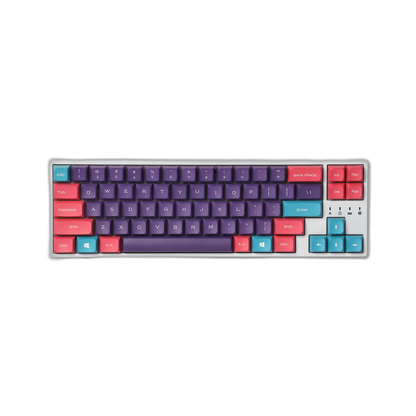 (Only Keycaps) Redragon x LTC PBT Double Shot 112-Key Sublimation Keycaps Set, KDA Profile for ANSI Layout 61/68/84/87/98/104 Keys Mechanical Keyboard, Neon Purple