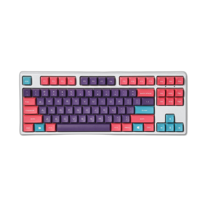 (Only Keycaps) Redragon x LTC PBT Double Shot 112-Key Sublimation Keycaps Set, KDA Profile for ANSI Layout 61/68/84/87/98/104 Keys Mechanical Keyboard, Neon Purple