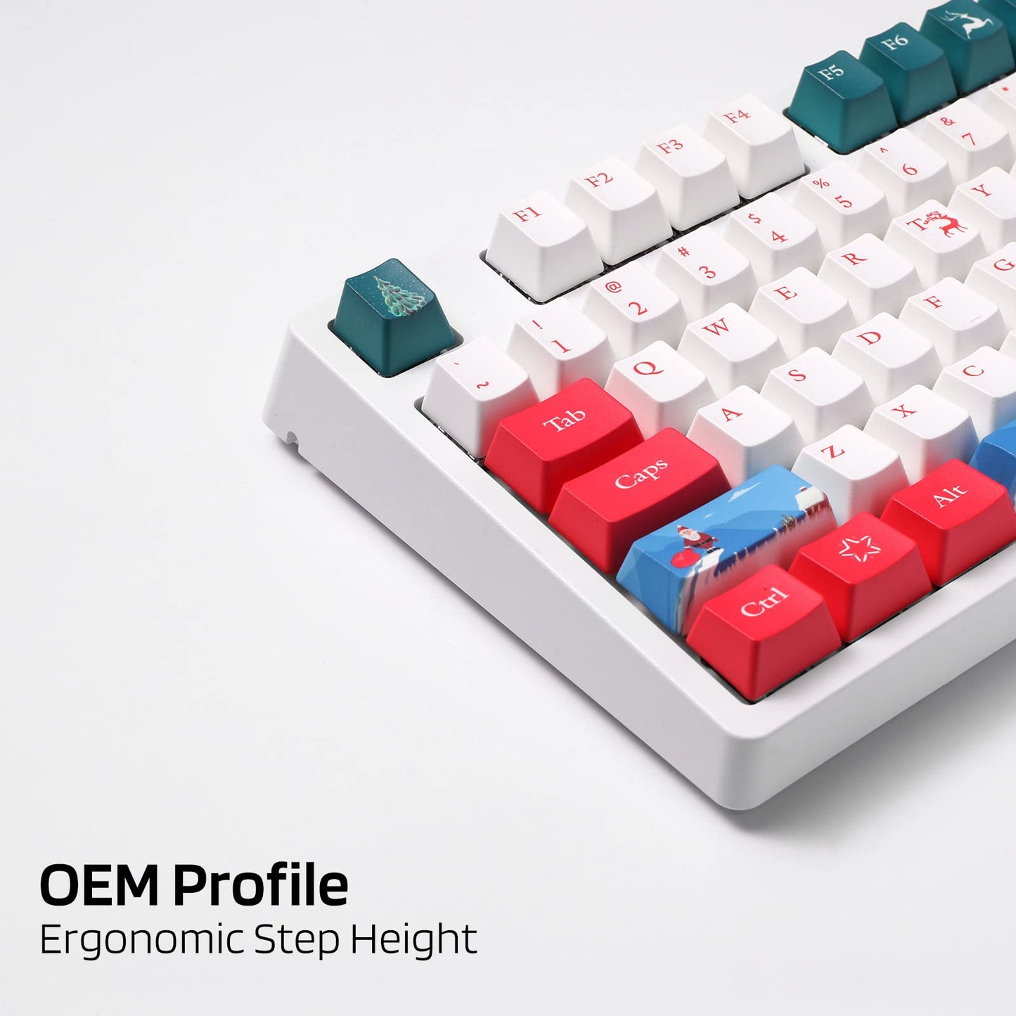 (Only Keycaps) Redragon X LTC  PBT 108 Keycaps Set, Thick PBT Keycaps for Mechanical Keyboard (Christmas Limited Edition)