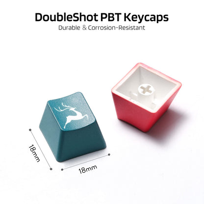 (Only Keycaps) Redragon X LTC  PBT 108 Keycaps Set, Thick PBT Keycaps for Mechanical Keyboard (Christmas Limited Edition)