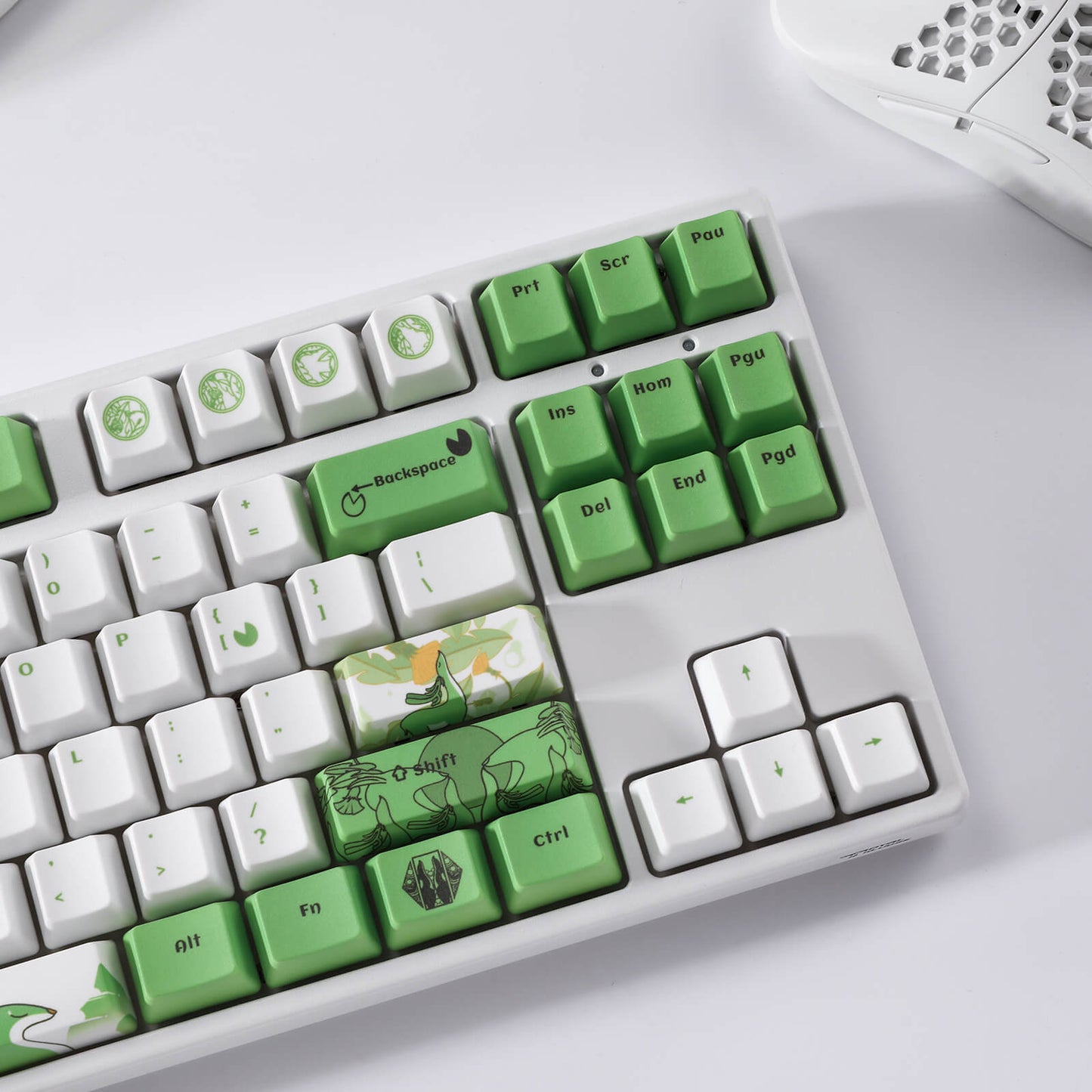 (Only Keycaps) Redragon X LTC PBT 108 Keycaps Set - Green Reindeer