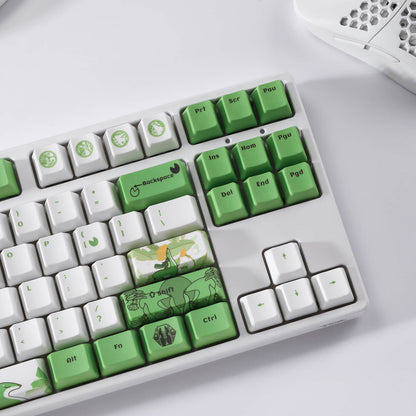 (Only Keycaps) Redragon X LTC PBT 108 Keycaps Set - Green Reindeer