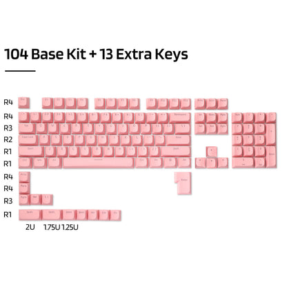 (Only Keycaps) Redragon X LTC 117-Key OEM Profile PBT Double Shot Keycaps