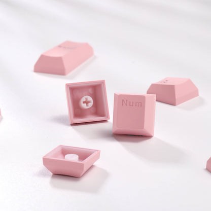 (Only Keycaps) Redragon X LTC Double Shot PBT 104 Keycaps Set with Translucent Layer, Double Shot Keycaps for Mechanical Keyboard - Macaron Pink