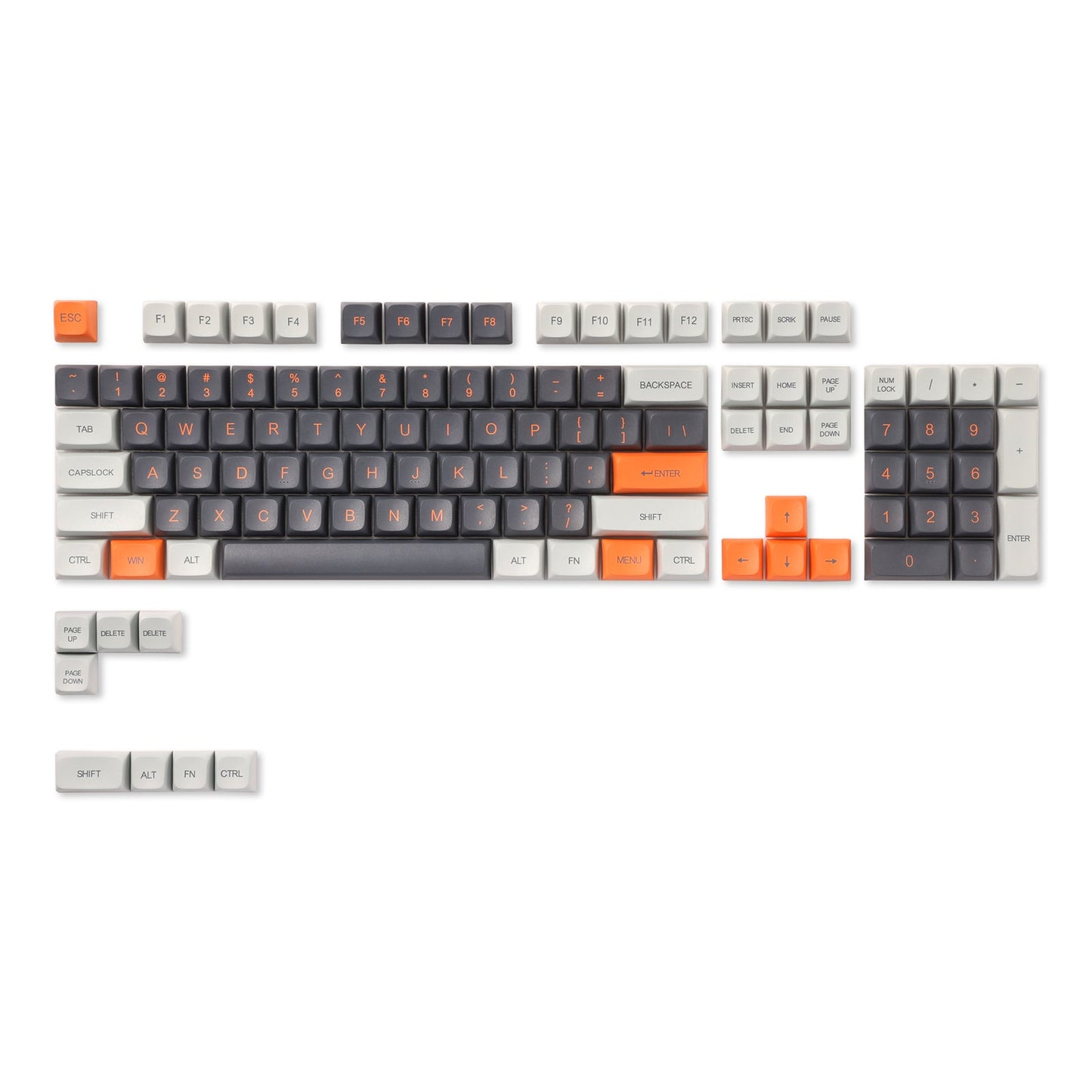 (Only Keycaps) Redragon x LTC PBT Double Shot 112-Key Pudding Keycaps Set, KDA Profile for ANSI Layout 61/68/84/87/98/104 Keys Mechanical Keyboard, with Keycap Puller