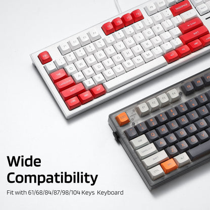 (Only Keycaps) Redragon x LTC PBT Double Shot 112-Key Pudding Keycaps Set, KDA Profile for ANSI Layout 61/68/84/87/98/104 Keys Mechanical Keyboard, with Keycap Puller