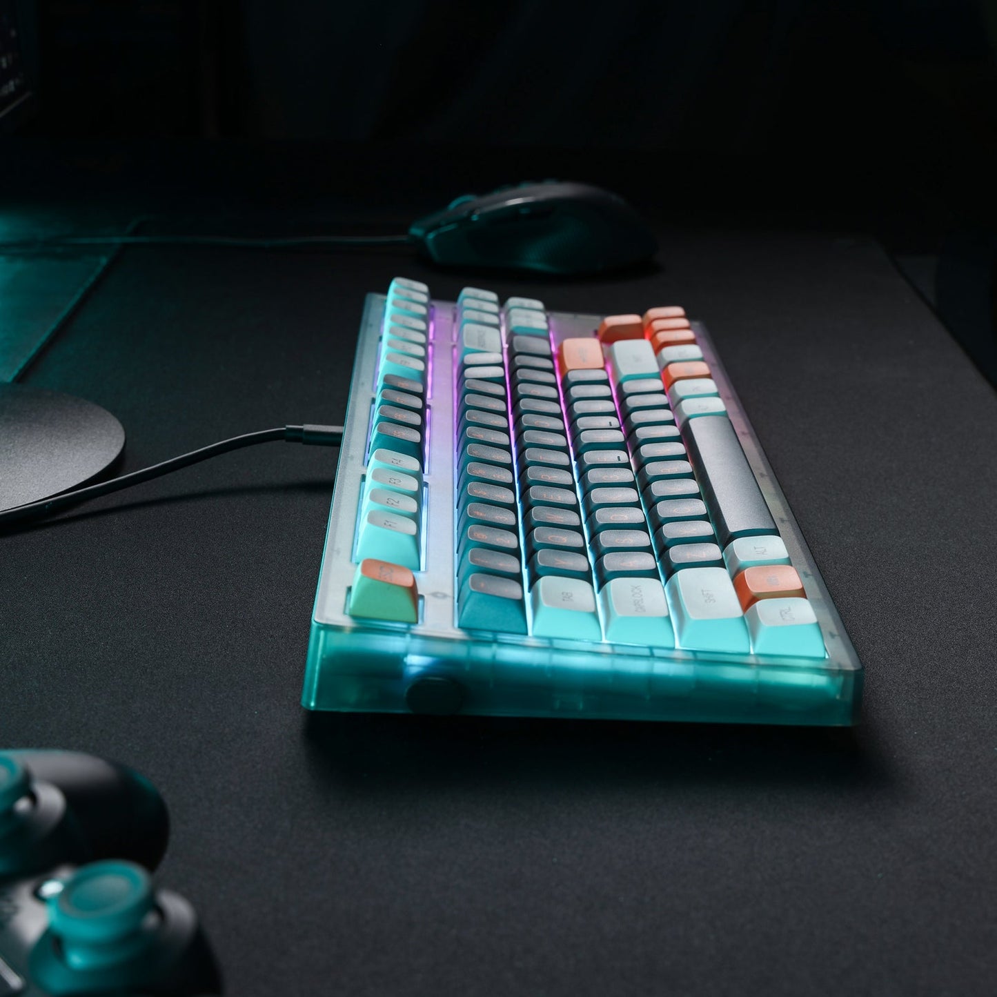 (Only Keycaps) Redragon x LTC PBT Double Shot 112-Key Pudding Keycaps Set, KDA Profile for ANSI Layout 61/68/84/87/98/104 Keys Mechanical Keyboard, with Keycap Puller