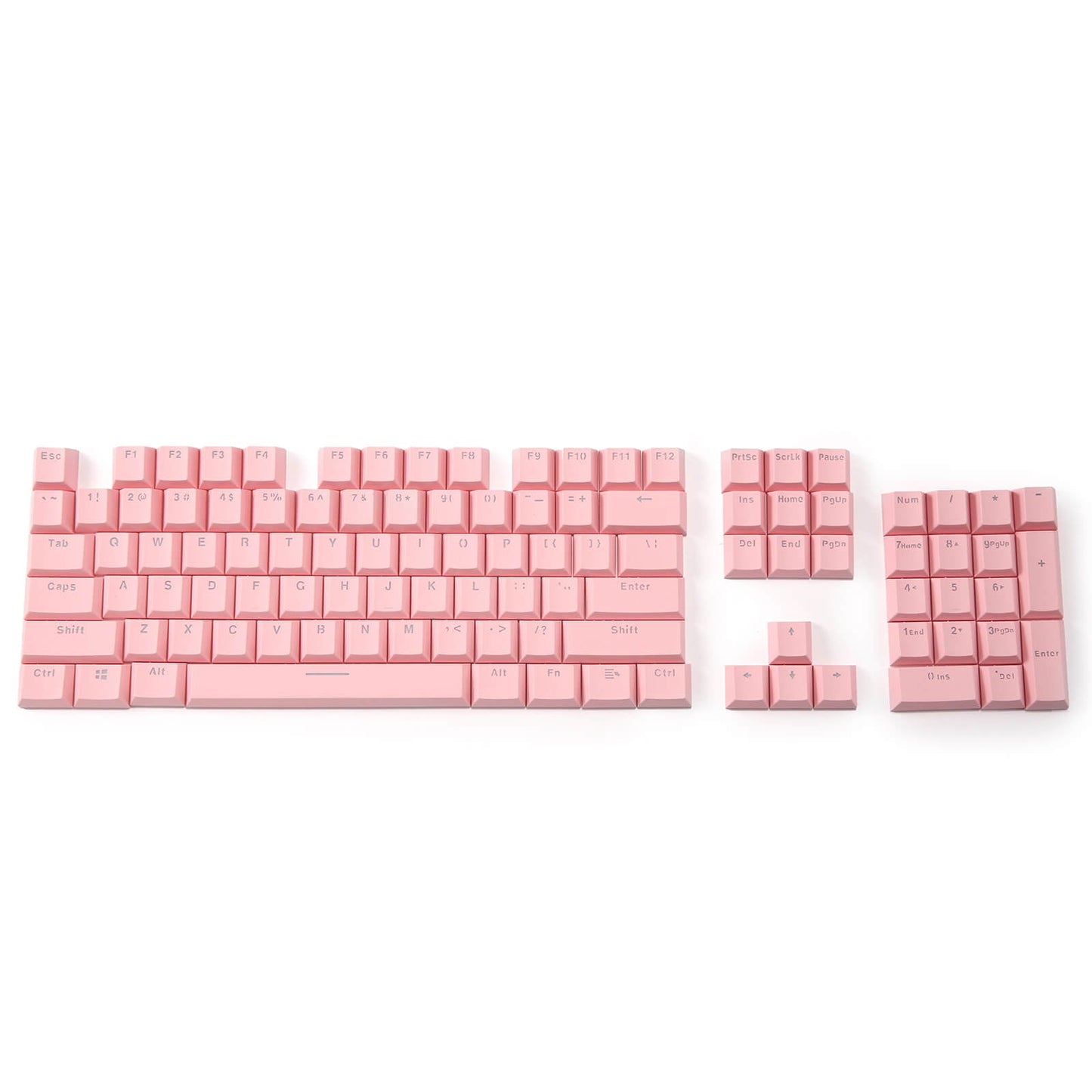 (Only Keycaps) Redragon X LTC Double Shot PBT 104 Keycaps Set with Translucent Layer, Double Shot Keycaps for Mechanical Keyboard - Macaron Pink